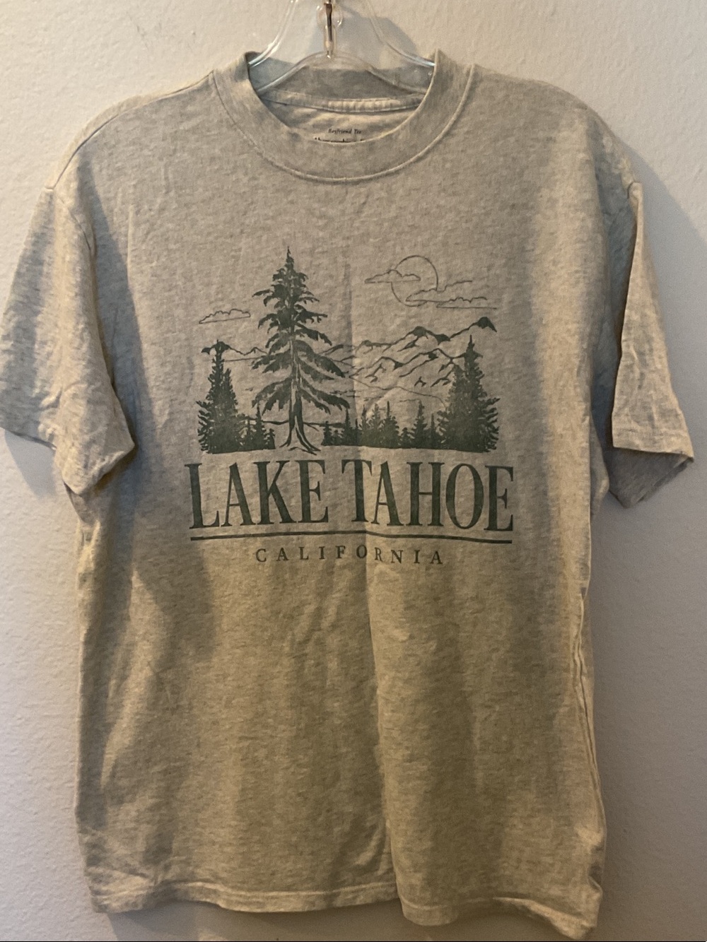 Abercrombie & Fitch Lake Tahoe Graphic Tee - Gray & Green